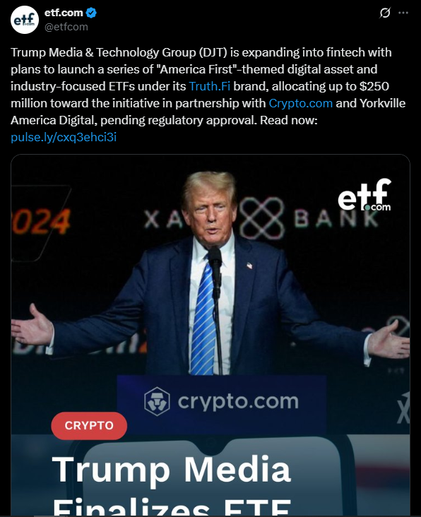 Expansion into ETFs | Source: Twitter